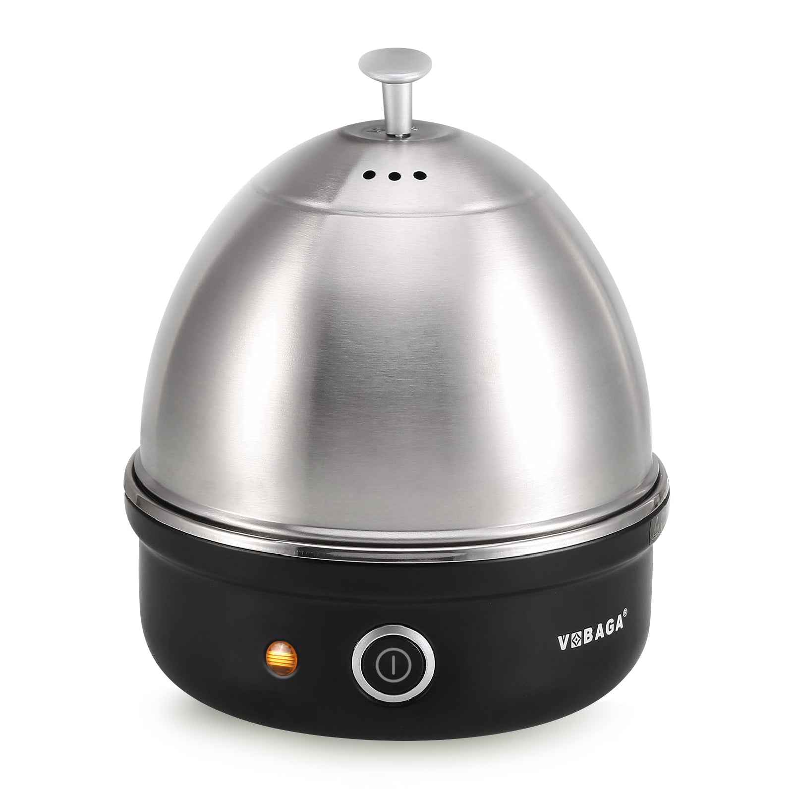 VOBAGA Electric Egg Cooker, Rapid Egg Boiler with Auto Shut Off Eggs, Vegetables and Dumplings (Black)