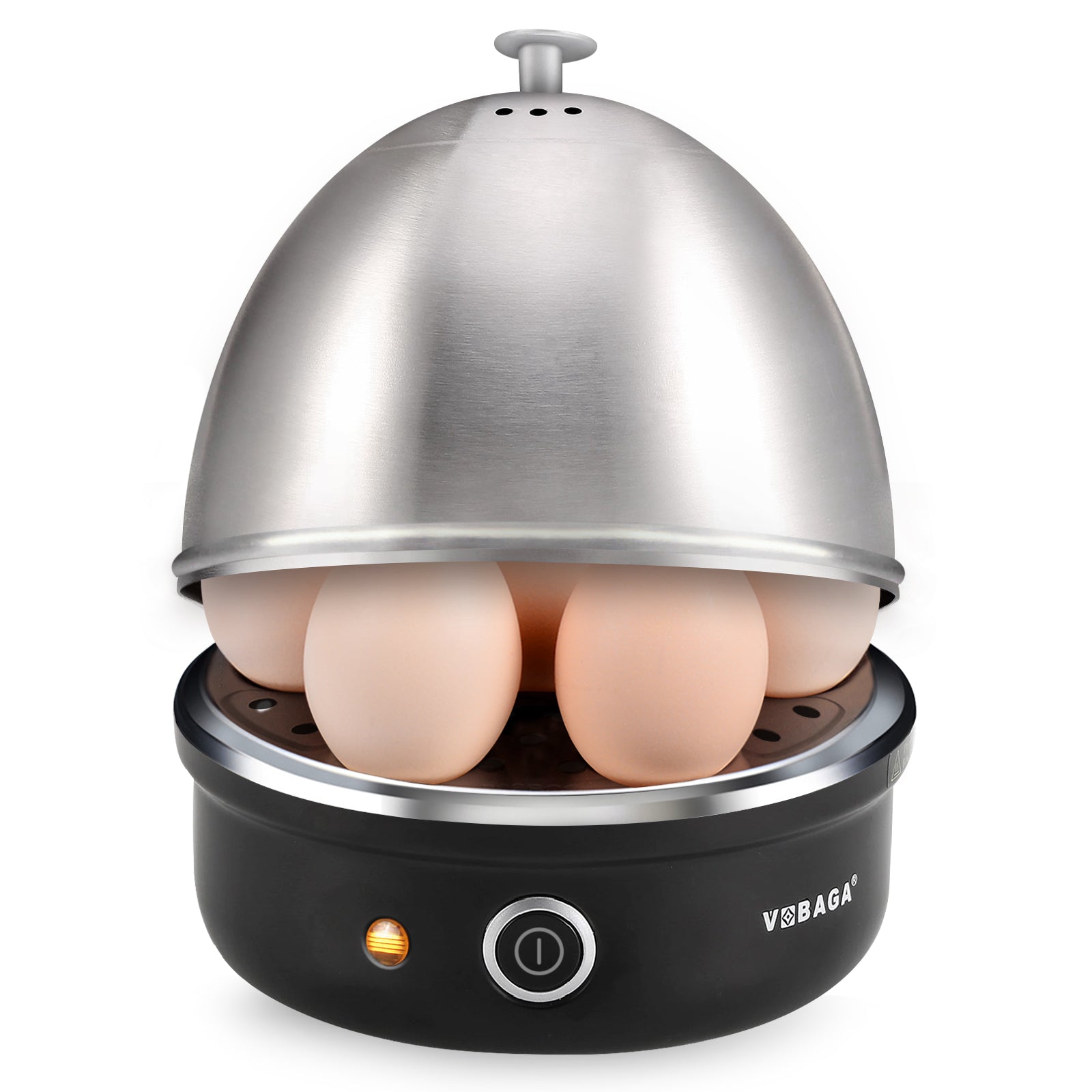 Electric Egg Cooker Rapid Egg Boiler with Auto Shut Off for Soft Stainless Steel Tray
