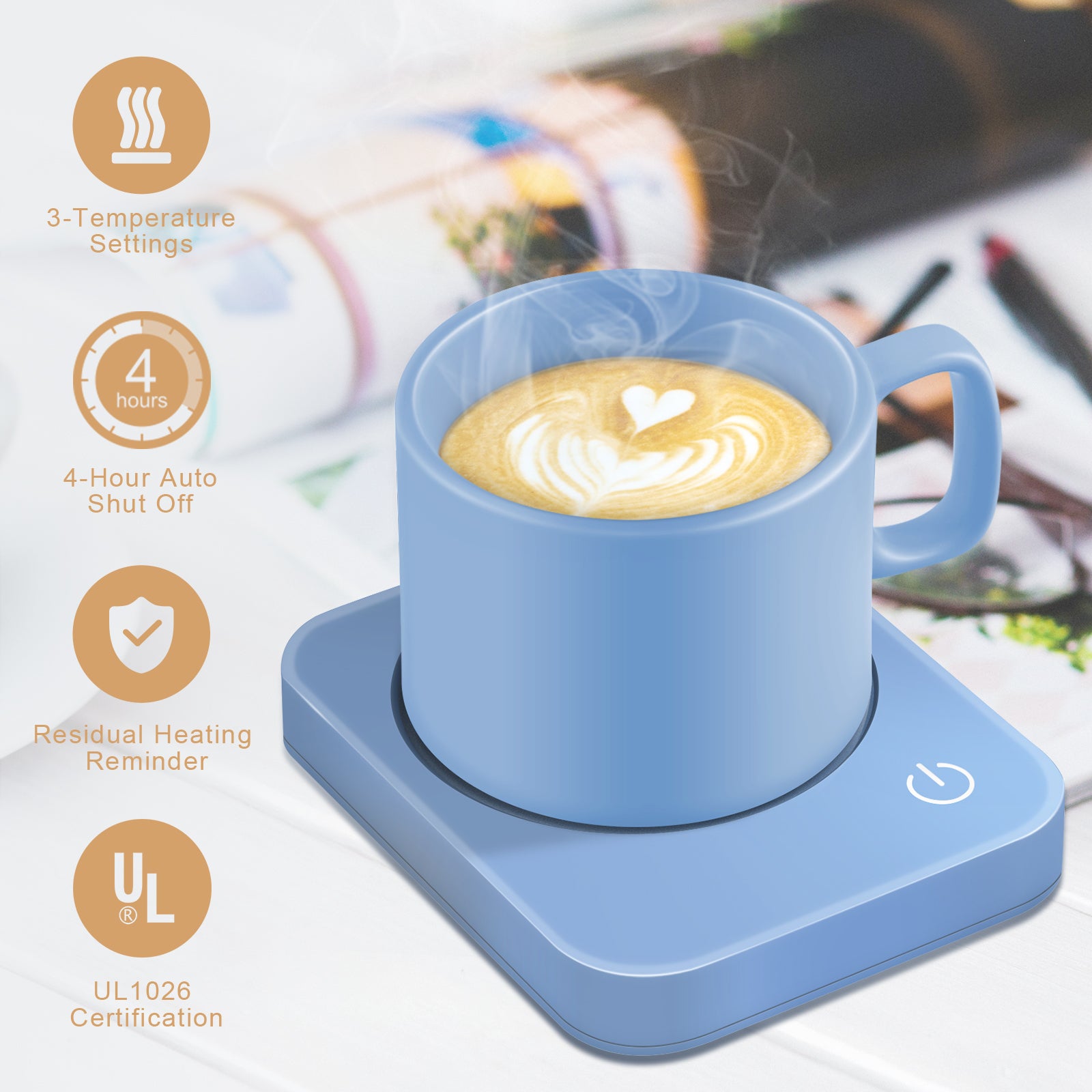 VOBAGA Coffee Mug Warmer & Cup Set, Electric Beverage Warmer with Three  Temperature Settings for Home Office Desk, Smart Coffee Warmer Plate with  Auto Shut Off for Cocoa Tea Milk - Yahoo
