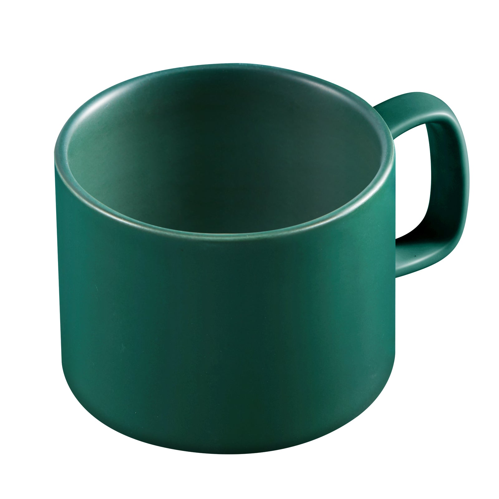 VOBAGA Coffee Mug 11 oz Tea Cup with Flat-Bottom Warming Coffee Milk for Office and Home ( Green)